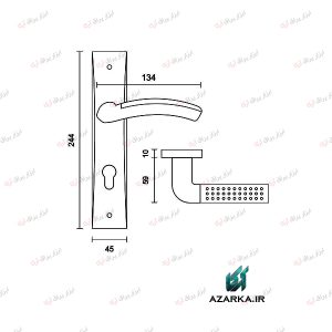 دستگیره سوئیچی 112-11 کروم کارو