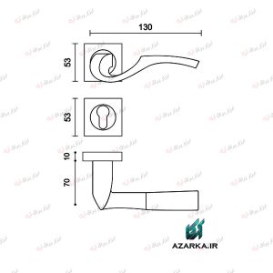 دستگیره سوئیچی 112-14 کروم کارو