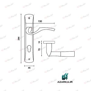 دستگیره کلیدی 771-15 زیتونی کارو