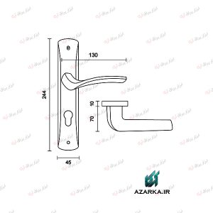 دستگیره کلیدی 111-16 کروم کارو